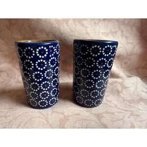 Handmade Clay Tequila Cups Shot Glasses- Michoacan Artisan Fernando Arroyo